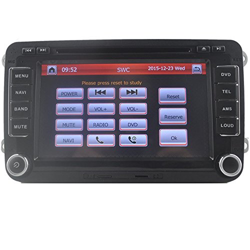 PolarLander 2 Din 7インチ車のDVDプレーヤー Compatible for VW/フォルクスワーゲン/パサート/ポロ/ゴルファー/GPS/シート/レオンのラジオオーディオIPOD FM RDS Maps