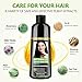Black Hair Dye Shampoo for Gray Hair, 3 in 1 Semi-Permanent Hair Color Shampoo for Women & Men, Natural Herbal Ingredients