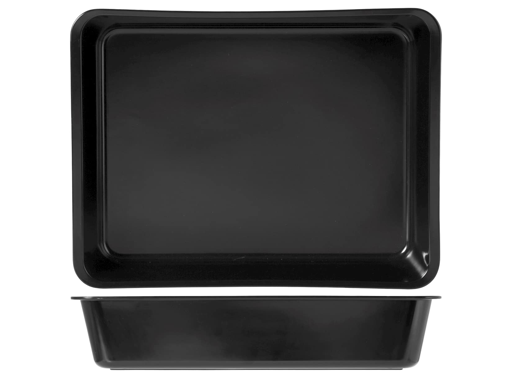 Plateau de service noir à rebords hauts 8 cm en plastique résistant