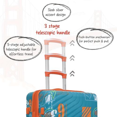 Image of AMERICAN TRAVELLER Urban SF Polycarbonate Trolley Bag Set of 3 | Durable Hard Shell, TSA-Type Lock, 360 Disc Spinner Wheels, Expandable Luggage