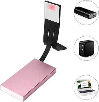 小型ブラックテーブルランプポータブルLED読書ブックライト 取り外し可能なフレキシブルクリップ付き USB充電ランプ Kindle電子書籍リーダー用