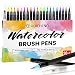 Hidreams Watercolor Brush Pen Set 20,Watercolor Brush Pens with Soft Flexible Tip for Kids Adult Coloring, Art, Sketching, Calligraphy, Coloring Books, Manga, Comic