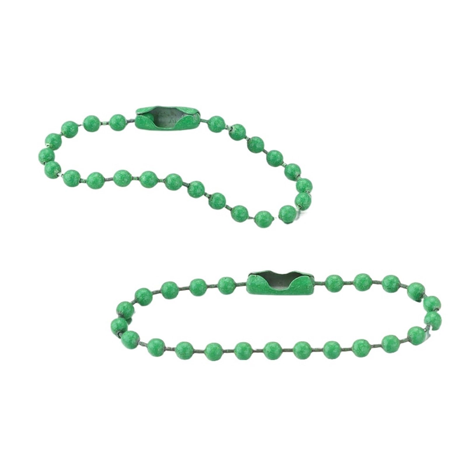 Chaîne pour store à enrouleur verte 12cm en perles pour réparation de rideau