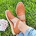COLORES DE MEXICO MX - Mexican Genuine Leather Boho Shoes with Ankle Strap for Women - Model 927 (6) Brown