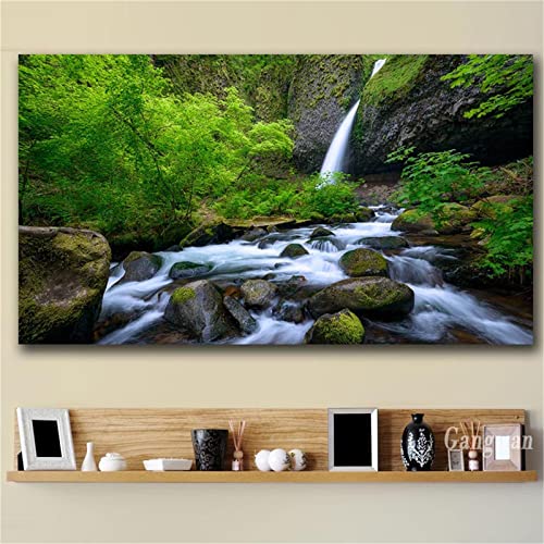 Point de croix strass paysage montagnard 5D et kit broderie diamant grand format 60x120