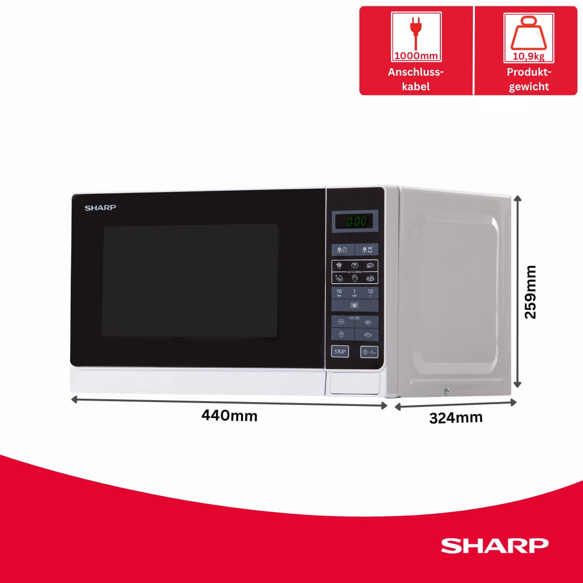 Sharp R-242WW Micro-ondes Solo 20 litres - Blanc