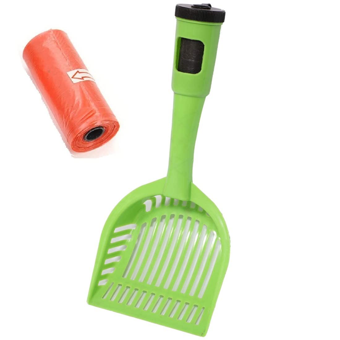 RvPaws One Handed Pet Litter Scoop with Poop Bag Holding Space and Cute Design Scooper for Cat/Dog/Kitten/Rabbit/Guinea Pig - Color May Vary (B09XKDZYHP) Amazon Price History, Amazon Price Tracker