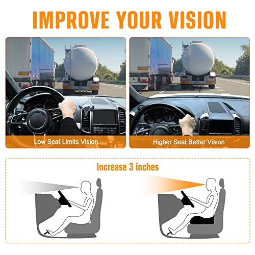 Diffcar 2023 Upgraded Seat Cushion For Coccyx Sciatica Tailbone Pain Relief, Car Accessories Car Seat Cushion For Car Seat Driver, For Truck Driver,Short People,For Office Chair,Wheelchair,Plane #TOP2