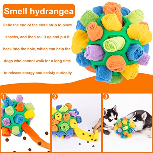 Jetisva Snuffle Ball for Dogs Foraging,Interactive Dog Toys,Dog Enrichment Toy,Soft Dog Treat Ball Dispenser,Dog Puzzle Toy,Dog Brain Stimulating Toys for Small Pet Puppy Intellectual Training Green - Image 3