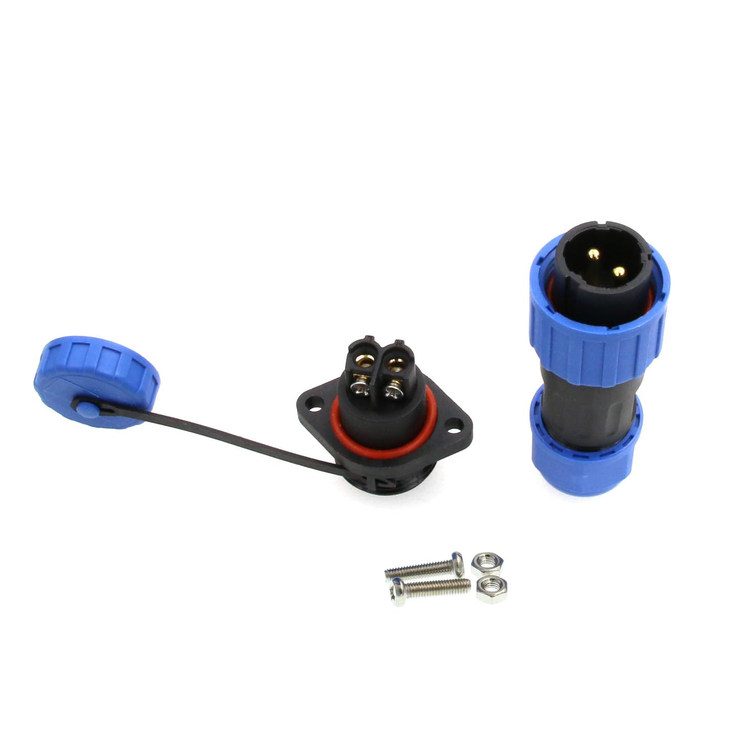 HangTon TY16 2 Pin 16A Aviation Waterproof Power Connector, Male Female Plug Socket, Screw Terminal for Outdoor Solar Truck Device