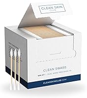 Clean Skin Club Clean Swabs 500 Count | Biodegradable Organic Cotton Bamboo Q-Tips | Hypoallergenic Dual Tip for Makeup Nail Touch-Ups