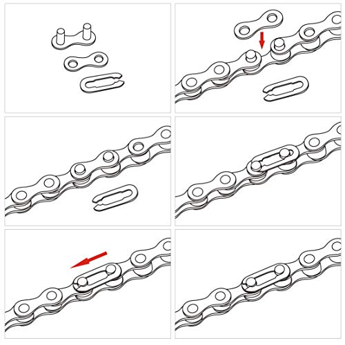 1 Speed Bicycle Chain Link, Silver - Image 4