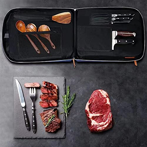 Urforestic Chef Knife Backpack Knife Bag With 36 Pockets For Kitchen Knives Tools,Knife Backpack For Chefs Students (Black) #TOP2