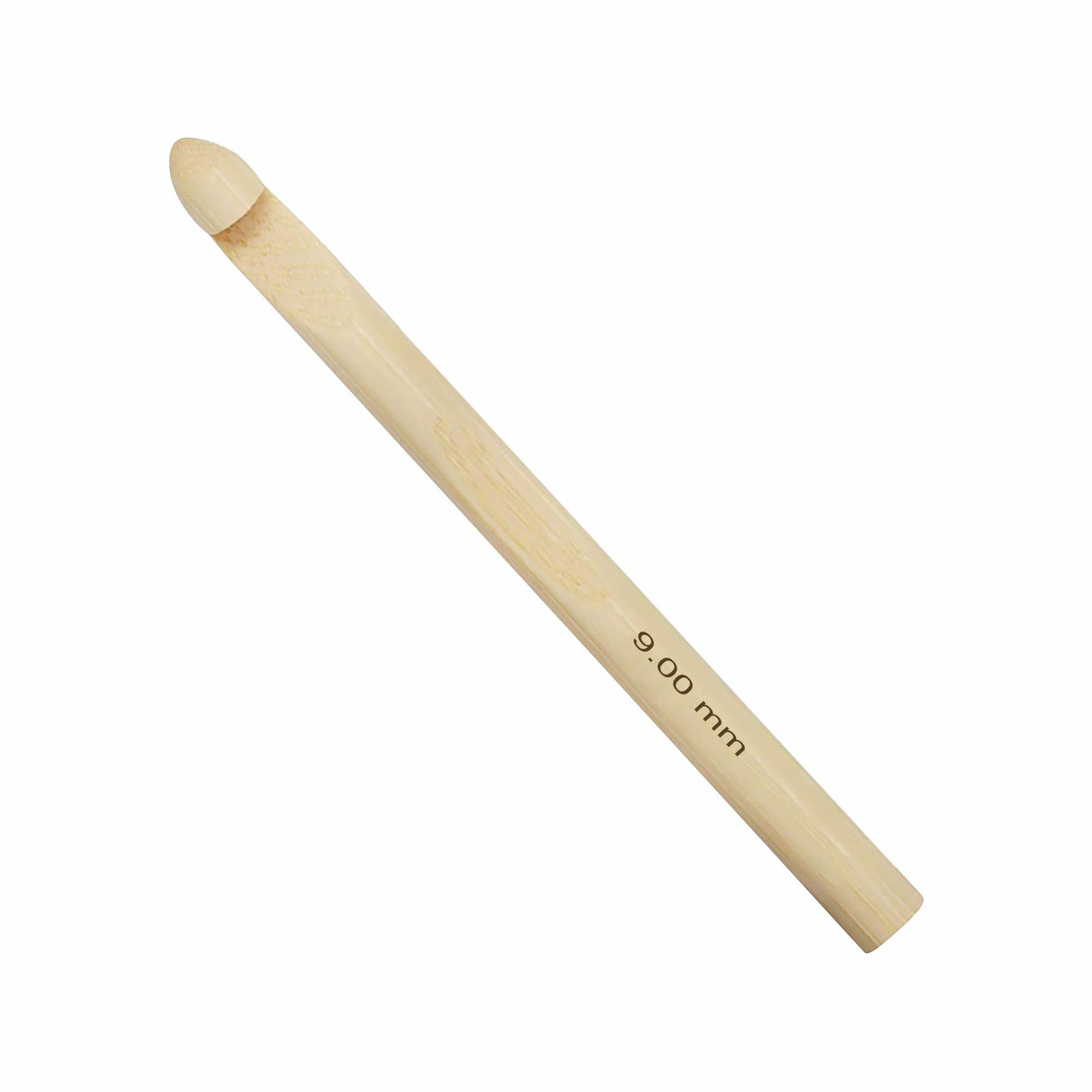Jyoti Crochet Hook Bamboo for Wool Work, Hand Knitted Sewing DIY Craft Weaving Needle, Ideal for Sweaters, Purses, Scarves, Sling Bag, Hats, and Booties, # 15890 (6"/15cm of Size 00 / 9mm) - 2 Pieces-image-4