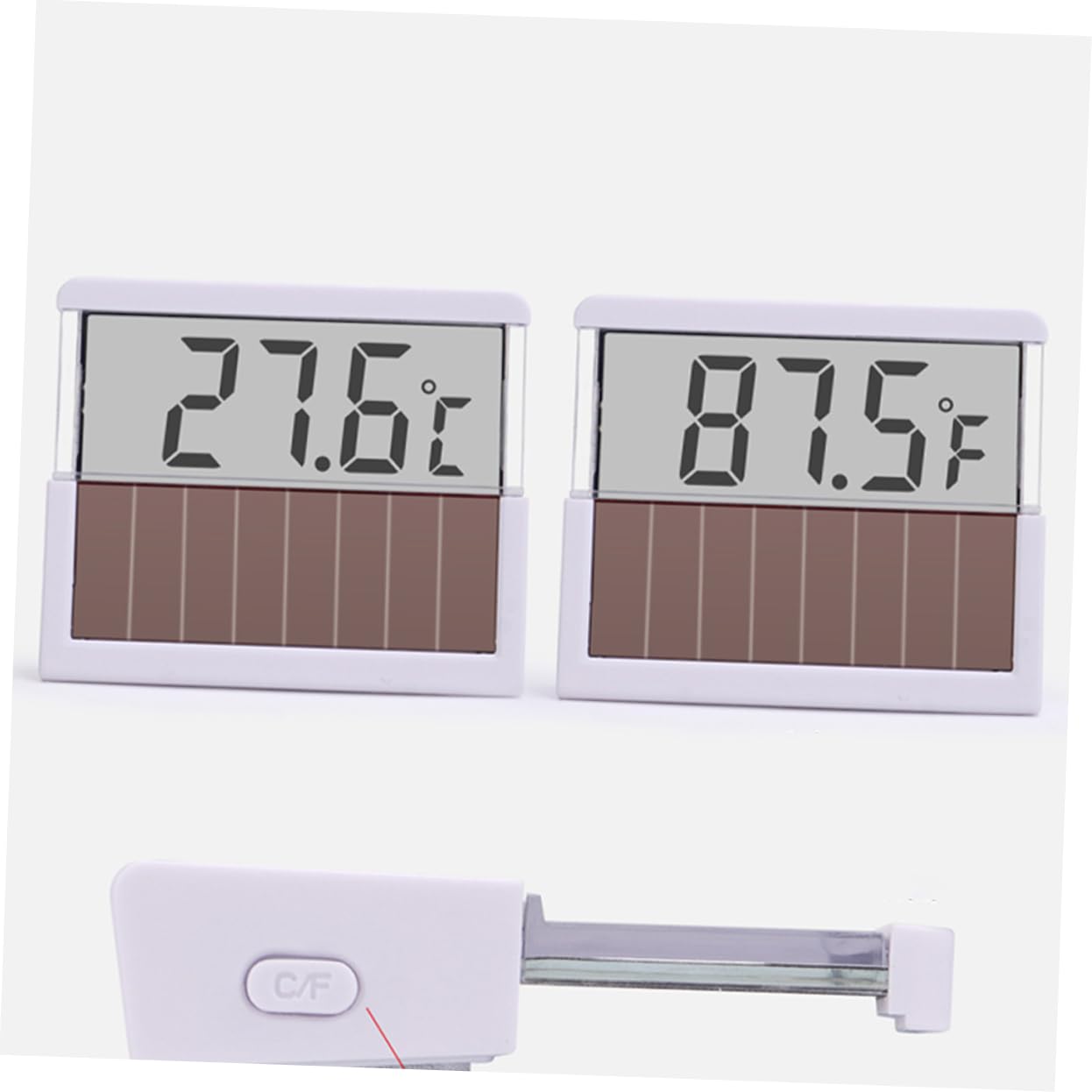 FOMIYES 3St Aquariumthermometer Aquarienwasser Aquarienwasser digital geführt digitales Thermometer Wassertemperaturmesser LED-Digitalthermometer Lichtenergie Wasserthermometer Weiß