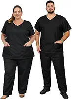 Conjunto Pijama Cirúrgico Plus Size Unissex Oxford Uniforme Hospitalar Privativo Médico Enfermagem