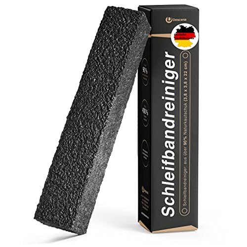 DESCENA® Großer Schleifband Reinigungsblock: Reinigungsblock Schleifpapier für exzellente Schleifergebnisse I Schleifbandreiniger - Schleifpapier Gummi - 4x längere Standzeit Cover