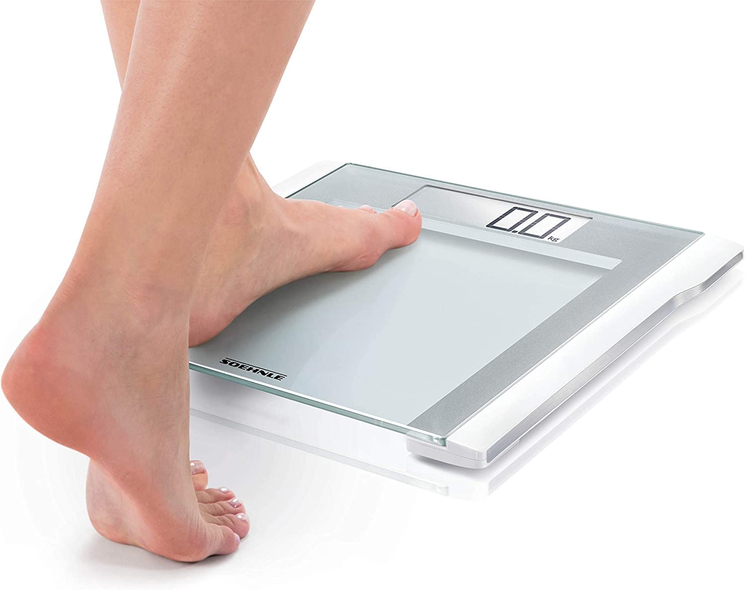 Soehnle Balance pèse personne Style Sense Comfort 200, Balance électronique élégante avec large écran LCD, Balance de précision supportant jusqu'à 180 kg, Pèse personne solide et durable
