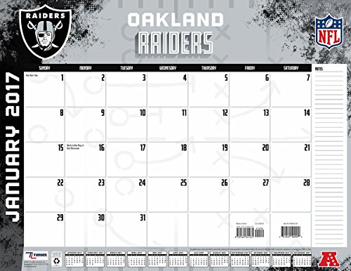 Turner Licensing Sport 2017 Oakland Raiders Desk Pad Calendar, 22