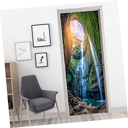 Pegatinas de puerta 3D Uonlytech para tapar imperfecciones en paredes y madera 3