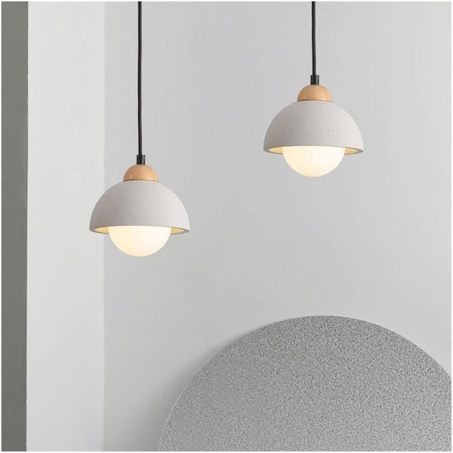 Abat-jour industriel en ciment luminaire suspendu de plafond rétro QTHWB - 2