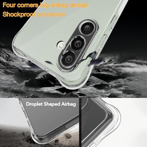 Image of REALCASE Silicone Samsung M56 5G Back Cover Case, Scratch Resistant Protective Crystal Clear Transparent Shock Proof Bumper Back Cover Case for Samsung Galaxy M56 5G