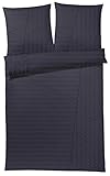 Waschen: Waschen bis 60°C Joop! Bettwäsche Cross Stripe deep Coal 1 Bettbezug 155 x 220 cm + 1 Kissenbezug 80 x 80 cm