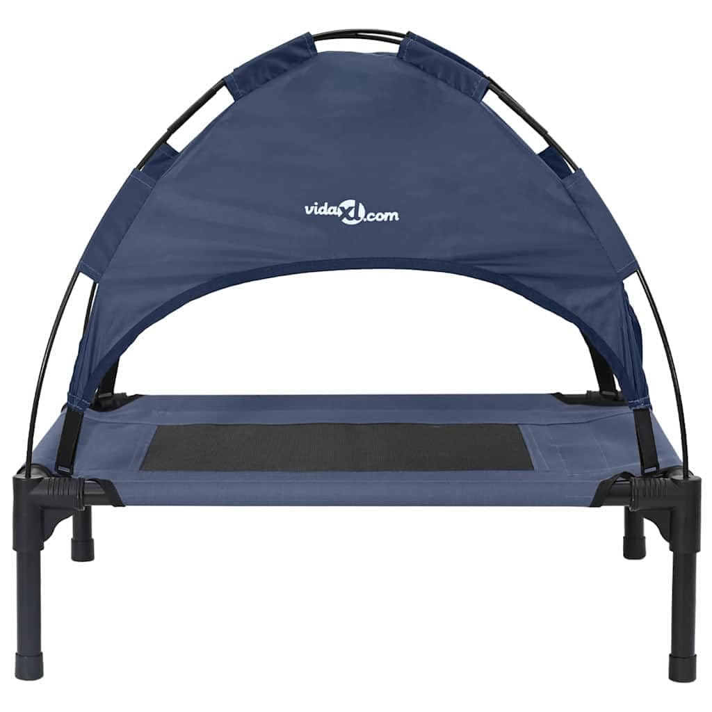 Cuccia per cani in acciaio, 76 x 62 x 70,5 cm, letto rialzato per interni ed esterni, antiscivolo e traspirante, ideale per cuccioli, anziani e un accogliente posto per dormire