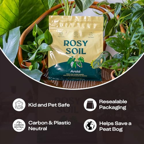 Image of Rosy Soil Aroid Soil Mix, Chunky Biochar Potting Mix, 4 Quarts (Pack of 2)