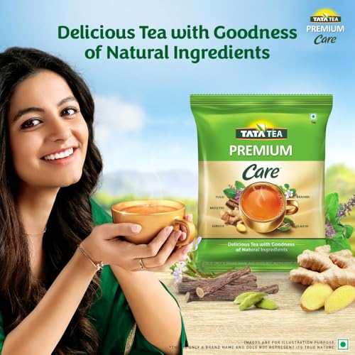 Image of Tata Tea Premium Care 500g Black Tea, Delicious Tea with Goodness of Tulsi, Mulethi, Ginger, Brahmi & Elaichi, Trusted Quality, Loose Leaves (Pack of 3)