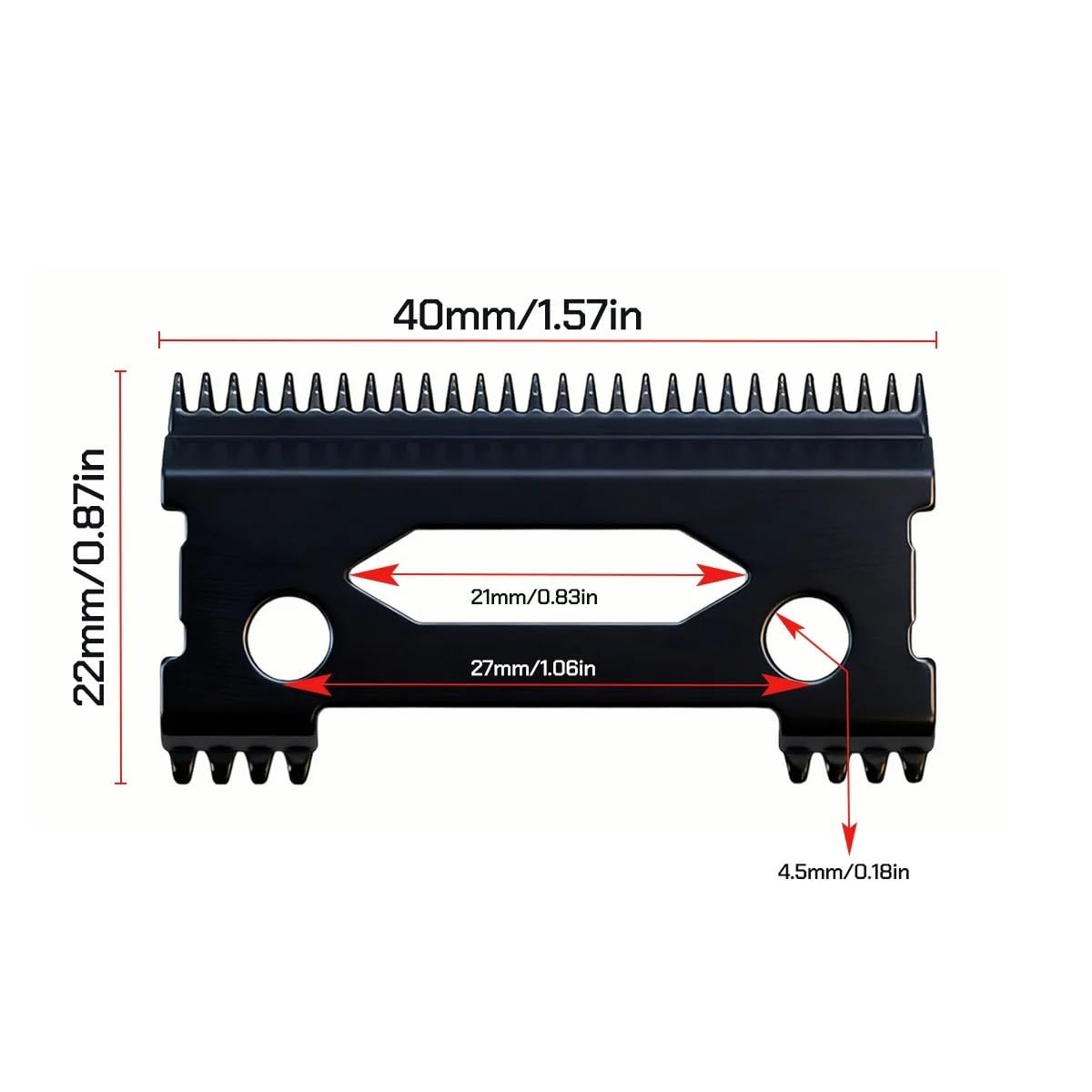 Echo Fade Professionelle Haarschneidemaschine Ersatzklinge 9CR13 Edelstahl-Schneidkopf, Kompatibel Mit, Kompatibel For WAHL, MRD Gamma SC 2020C(2pc ECHO blade)