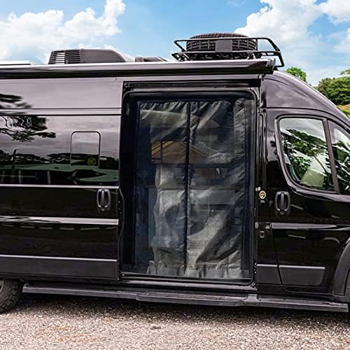 KOSSONIA Van Bug Screen, Universal Size, RV Magnetic Mosquito Netting, RV Sliding Door Insect Screen for Sprinter, Ford Transit, ProMaster and Other Campers Van Life Essentials (Large)