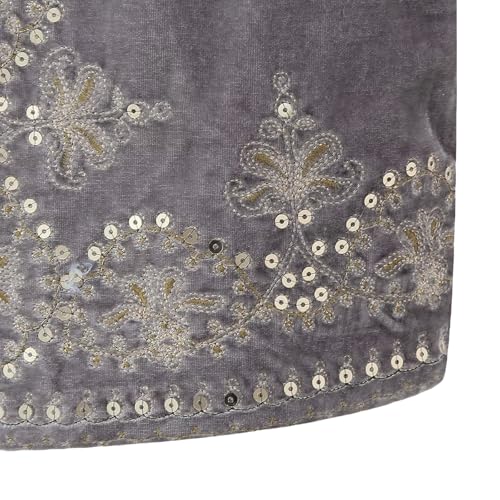 Image of Women Vintage Floral Embroidered Vest Y2K Sleeveless Open Front Cardigan Boho Linen Cropped Waistcoat