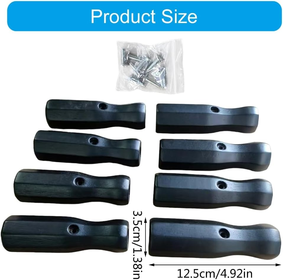 Table Soccer Handle, 8Pcs Wood Soccer Handle Grip Foosball Table Top Game Replacement Handle Part Foosball Accessories