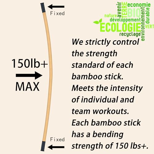 Yoga Stick Bamboo 5ft Long with Soft Ends-Stretching Stick-Workout Stick Exercise Bar-Pilates Stick-Balance Fitness Stick-Yoga Dowel Rod Shoulder Movement- Physiotherapy Stick-Posture Corrector Stick by OneTopTwo - Image 5