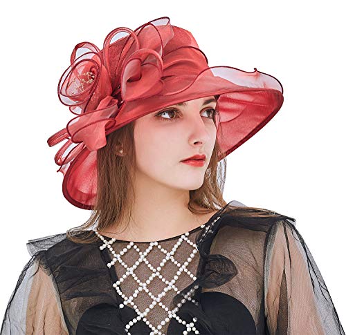 Bellady Chapeau en Organza à Large Bord Cover