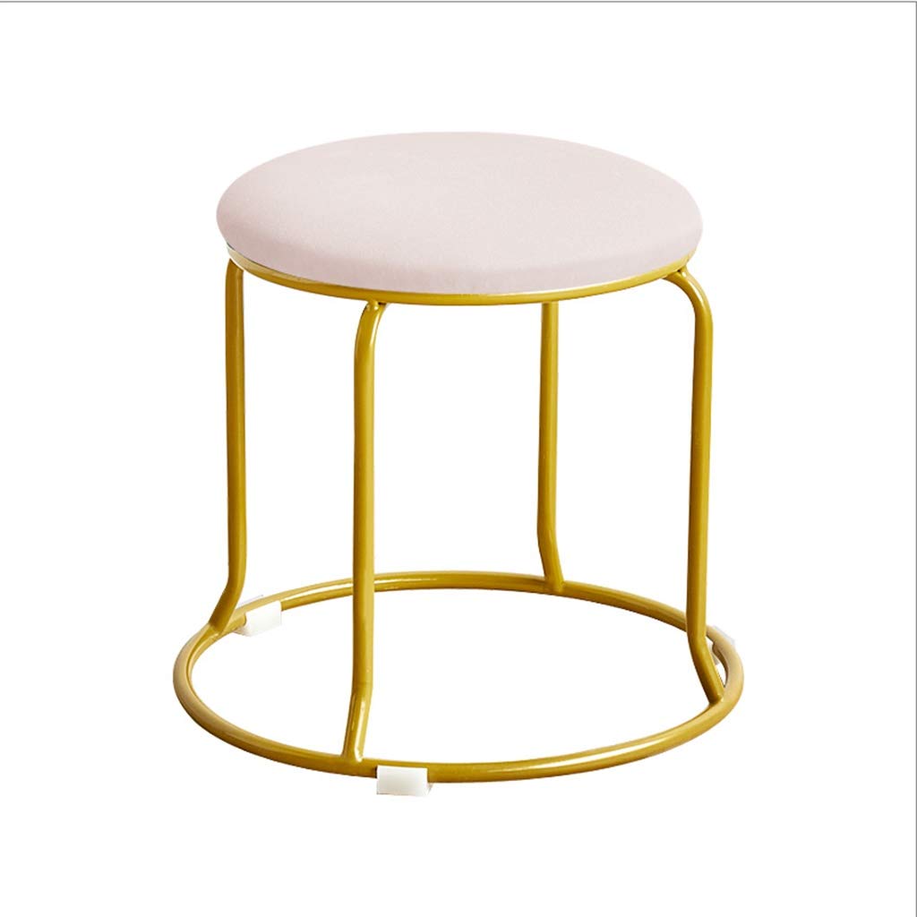 Tabouret ottoman rond en velours empilable : la solution pour gagner de la place