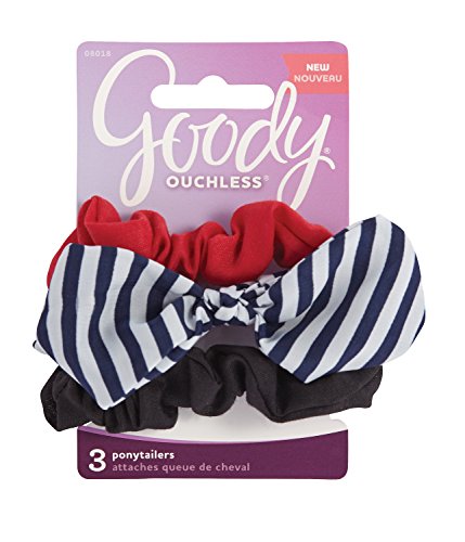 Goody Ouchless Hair Scrunchies, Nautical, 3 Count
