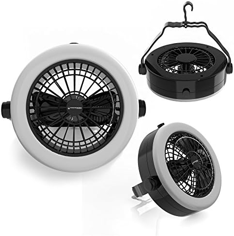 2-In-1 Camping Lantern with Fan...