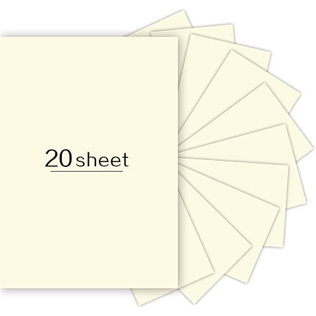 Cream Cardstock Paper 8.5 x11 inch | 250gsm, 20 Sheets