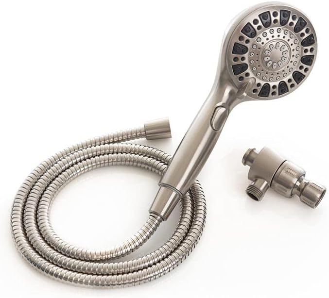 Glacier Bay Push Release 6-Spray Wall Mount Handheld Shower Head 1.8 GPM in Brushed Nickel 8571202HC