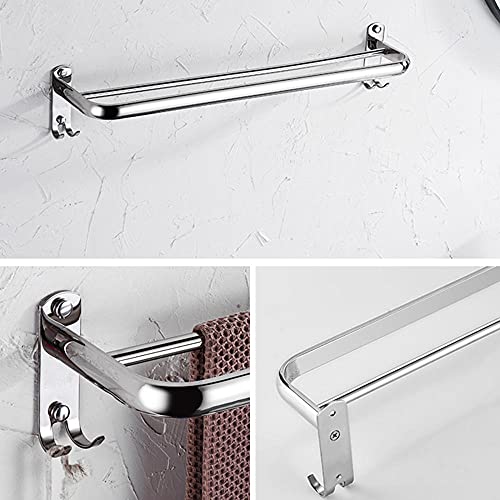Porte-serviettes sans perçage mural en acier inoxydable 60 cm - 7