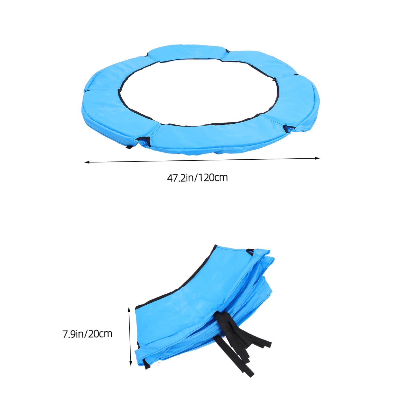 Abaodam Trampoline Protective Cover Durable Edge Wrapping Mat for Easy to Install Prevents Injuries Accidents Fits Trampoline High Wear Resistance