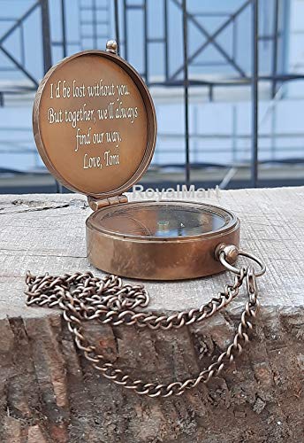 Brújula grabada Royalmart, Brújula personalizada y funcional miniatura 4