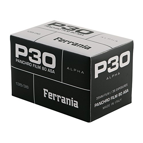 Ferrania P30® Alpha, Película Negativa Blanco y Negro para Fotografía, 80 ISO, 35 mm, 36 exposiciones