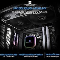 Thermalright Frozen Prism 240 Schwarz CPU Wasserkühler mit zwei PWM-Lüftern, Wasserpumpe Drehzahl ist 3300RPM, S-FDB Lager, für AMD AM4/AM5, Intel LGA1150/1151/1200/1700/1851/2011 (Schwarz) – Ansicht 2