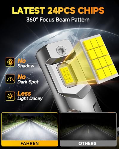 Image of Ursprung 𝐋𝐚𝐭𝐞𝐬𝐭-𝐆𝐞𝐧 H11 9005 Light Combo,100000LM H8 /H9 HB3 Fog Light 6500K Cool White, 1:1 Mini Size, 85000+ Hours Lifespan, IP68 Waterproof, Plug and Play, Pack of 4