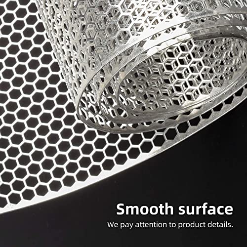 Image of AggAuto Universal 40 inchx13 inch Car Grill Mesh - Aluminum Alloy Automotive Grille Insert Bumper Honeycomb Hole 6mm Spacing 1mm, One of the Most Multifunctional Shape Grids Silver