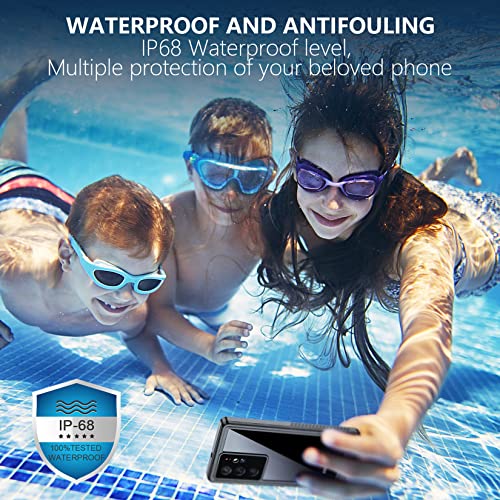 Image of Thermoplastic Polyurethane For Samsung Galaxy S22 Ultra Case Waterproof|Built In Screen Protector 360 Full Body Heavy Duty Shockproof Ip68 Waterproof Galaxy S22 Ultra Case 6.8 Inch Black