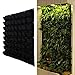 Produktbild Demiawaking 4/6/12/18-Töpfe Hängender Blumtentopf Polyester Wandmontierte vertikale Gartenarbeit Pflanztasche Blumentopf Living Indoor Wand-Pflanzer., Filz, schwarz, 64 Pocket